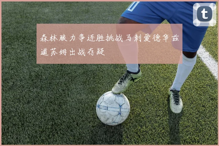 森林狼力争连胜挑战马刺爱德华兹道苏姆出战存疑